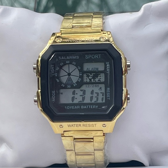 Rose Gold + Gold Digital Watch Set – Stylish Dual Watch Combo - Picture 2 of 3